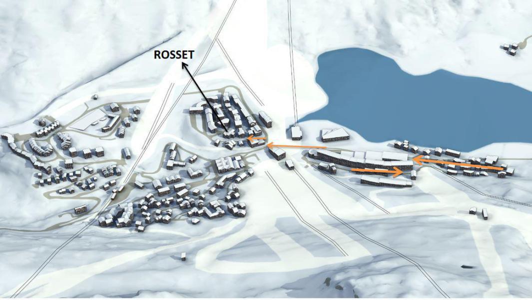 Ski verhuur Résidence Rosset - Tignes - Kaart