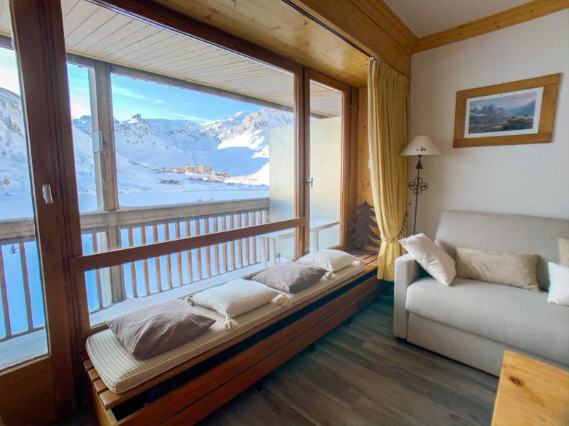 Ski verhuur Appartement 3 kamers 8 personen (43B) - Résidence Soleil - Tignes - Woonkamer