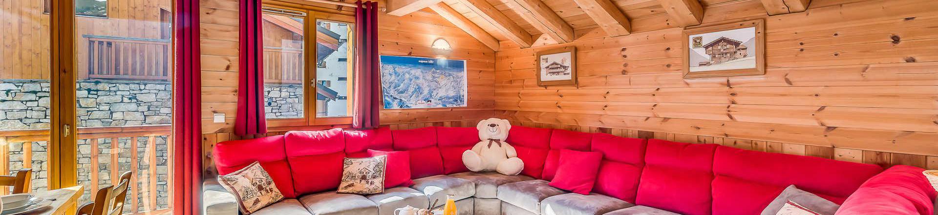 Ski verhuur Appartement 6 kamers 10 personen (2CH) - Chalet Gypaete - Tignes - Woonkamer