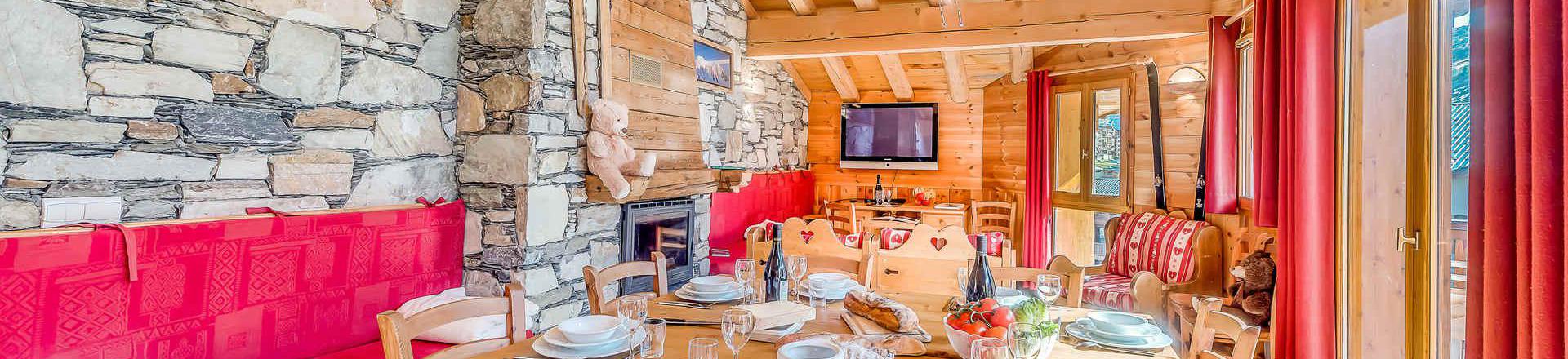 Ski verhuur Appartement 6 kamers 10 personen (2CH) - Chalet Gypaete - Tignes - Woonkamer