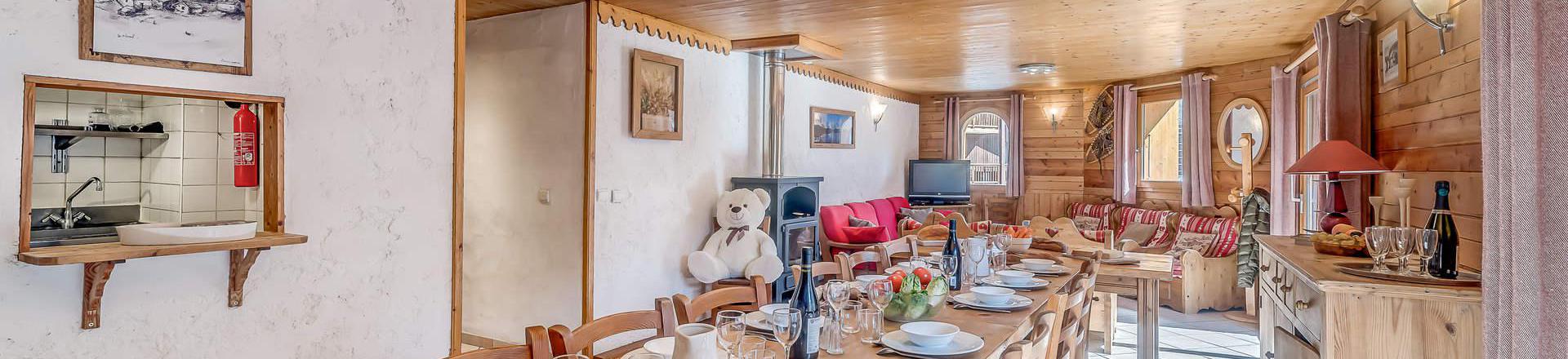 Ski verhuur Appartement duplex 7 kamers 14 personen (1CH) - Chalet Gypaete - Tignes - Woonkamer