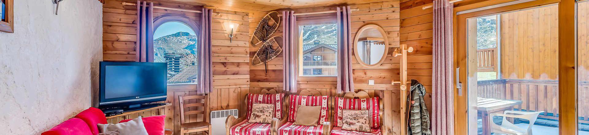 Ski verhuur Appartement duplex 7 kamers 14 personen (1CH) - Chalet Gypaete - Tignes - Woonkamer