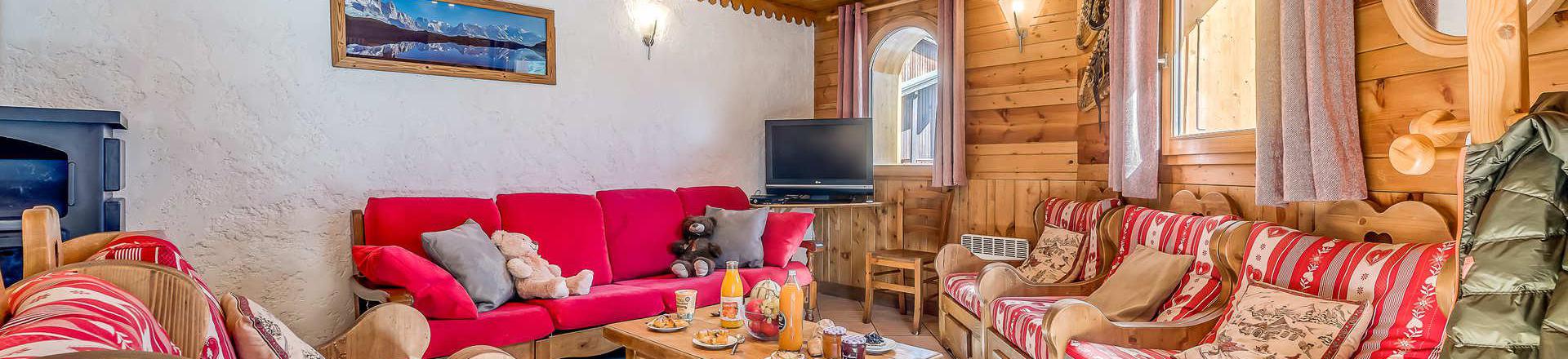 Ski verhuur Appartement duplex 7 kamers 14 personen (1CH) - Chalet Gypaete - Tignes - Woonkamer