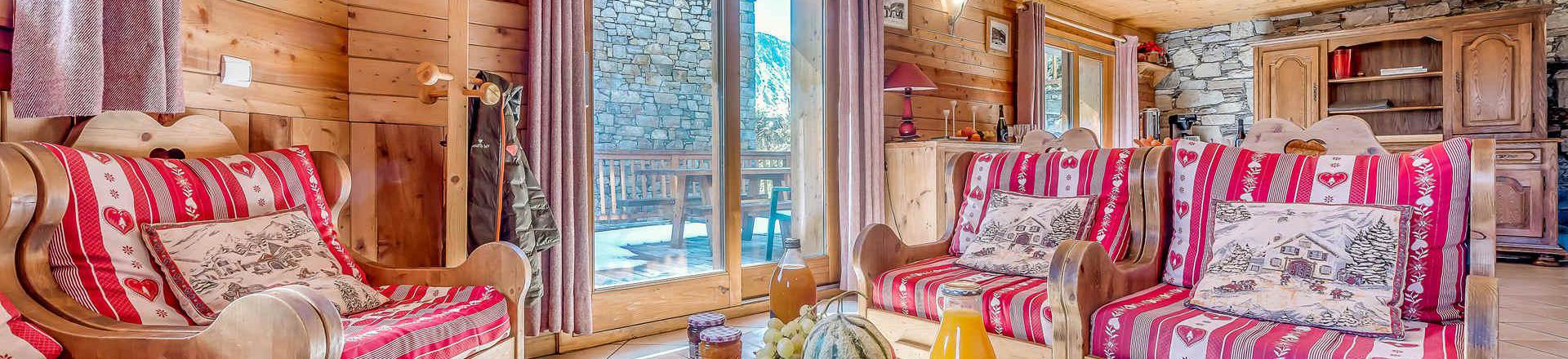 Ski verhuur Appartement duplex 7 kamers 14 personen (1CH) - Chalet Gypaete - Tignes - Woonkamer