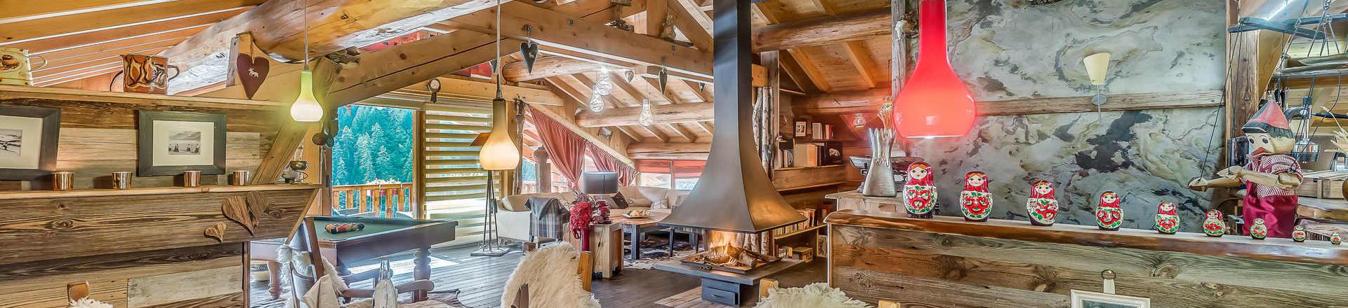 Rent in ski resort 9 room triplex chalet 15 people (CH) - Chalet Iseran - Tignes - Moovie room