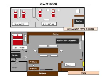 Skiverleih 6 Zimmer Chalet für 12 Personen (CH) - Chalet Lo Soli - Tignes - Plan