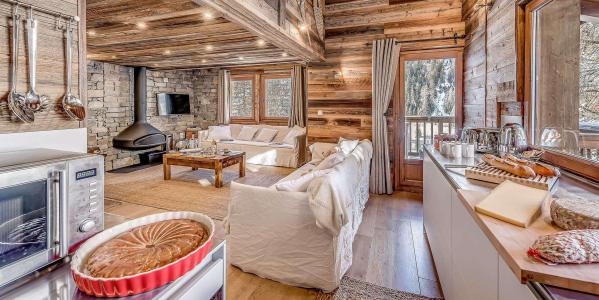 Rent in ski resort Semi-detached 7 room chalet 12 people (CH) - Chalet Paradis Blanc - Tignes - Living room
