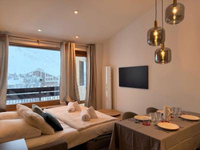 Skiverleih 2 Zimmer Maisonettewohnung für 4 Personen (39) - Haut du Val Claret B2 - Tignes - Wohnzimmer