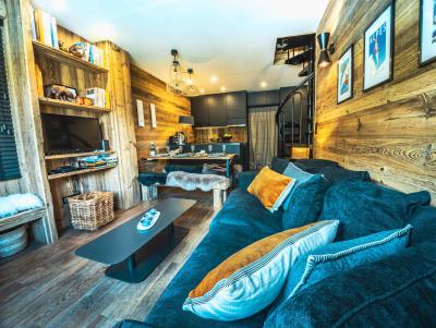 Rent in ski resort 3 room duplex apartment 6 people (33) - La Résidence le Hameau de Tovière - Tignes - Living room