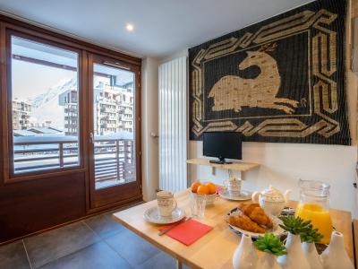 Ski verhuur Appartement 1 kamers 2 personen (39) - Le Curling B - Tignes - Woonkamer