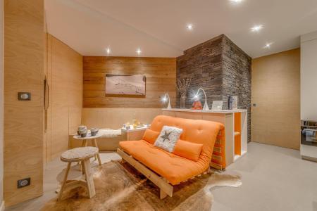 Skiverleih 2-Zimmer-Holzhütte für 4 Personen (B15P) - Résidence 2100 B - Tignes - Wohnzimmer