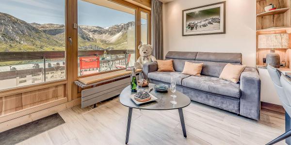 Skiverleih 2-Zimmer-Holzhütte für 6 Personen (652P) - Résidence Bec Rouge - Tignes - Wohnzimmer