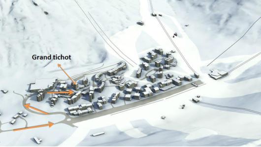 Soggiorno sugli sci Résidence Grand Tichot A - Tignes - Mappa