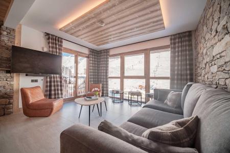 Rent in ski resort 4 room apartment sleeping corner 8 people (87m²) - Résidence Hôtelière Denali - Tignes - Living room