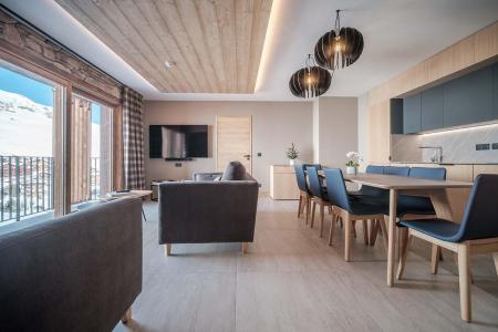 Skiverleih 4-Zimmer-Berghütte für 8 Personen (81m²) - Résidence Hôtelière Denali - Tignes - Wohnzimmer