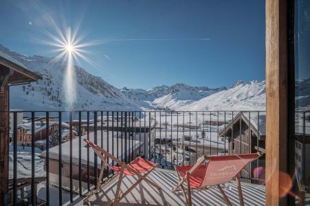 Ski verhuur Appartement duplex 8 kamers 16 personen (83) - Résidence Hôtelière Denali - Tignes - Balkon