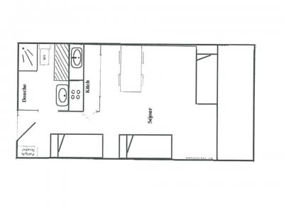 Location au ski Studio 4 personnes (029) - Résidence le Pramecou - Tignes - Plan