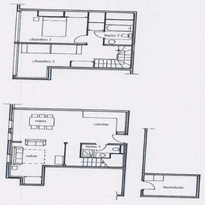 Soggiorno sugli sci Appartamento su due piani 2 stanze con mezzanino per 6 persone (1) - Résidence Les Suites du Val Claret - Tignes - Mappa