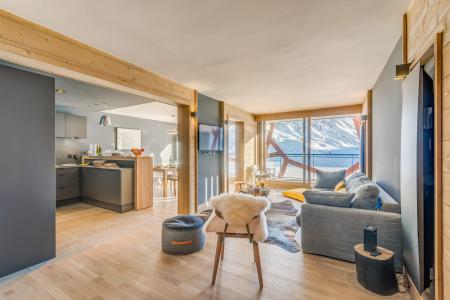 Ski verhuur Appartement 4 kamers bergnis 8 personen (504P) - Résidence Phoenix - Tignes - Woonkamer