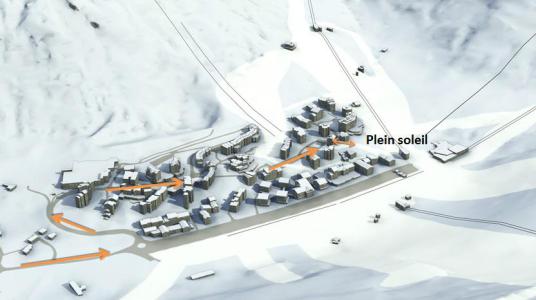 Ski verhuur Résidence Plein Soleil - Tignes - Kaart