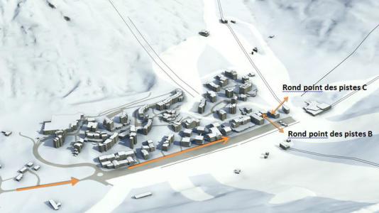 Ski verhuur Résidence Rond Point des Pistes A - Tignes - Kaart