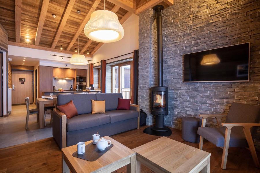 Rent in ski resort 5 room apartment 8-10 people - Les Balcons Platinium Val Cenis - Val Cenis - Living room