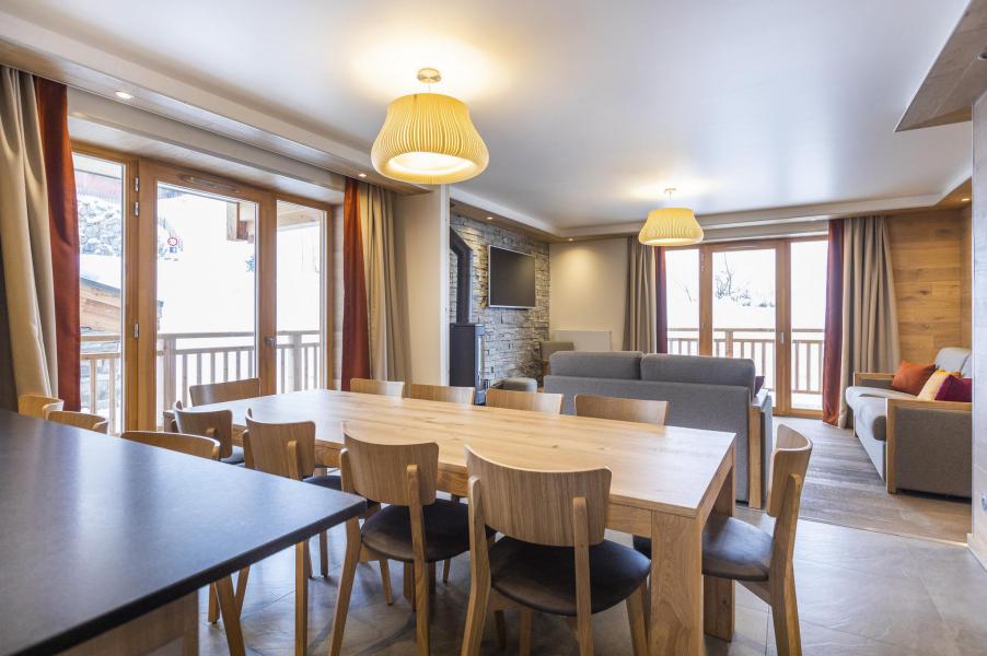 Ski verhuur Appartement 5 kamers 8-10 personen - Les Balcons Platinium Val Cenis - Val Cenis - Eetkamer