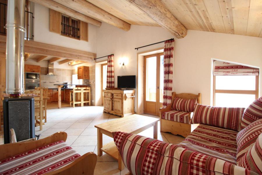 Rent in ski resort 4 room mezzanine apartment 10 people - Résidence Jorcin Lanslebourg - Val Cenis - Living room