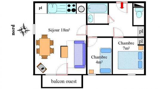 Skiverleih 3-Zimmer-Appartment für 6 Personen (9) - Résidence les Essarts - Val Cenis - Plan