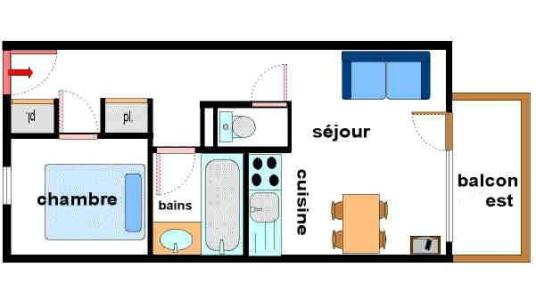 Skiverleih 2-Zimmer-Appartment für 4 Personen (VALD22) - Résidence Valmonts - Val Cenis - Plan