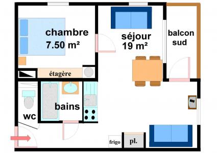 Location au ski Appartement 2 pièces 4 personnes (CA11) - Résidences du Quartier Napoléon - Val Cenis - Plan