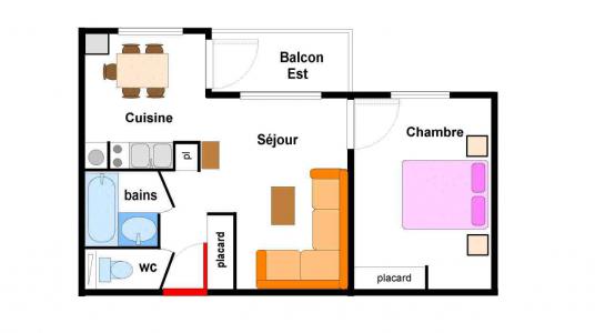 Location au ski Appartement 2 pièces 5 personnes (BO0013) - Résidences du Quartier Napoléon - Val Cenis - Plan