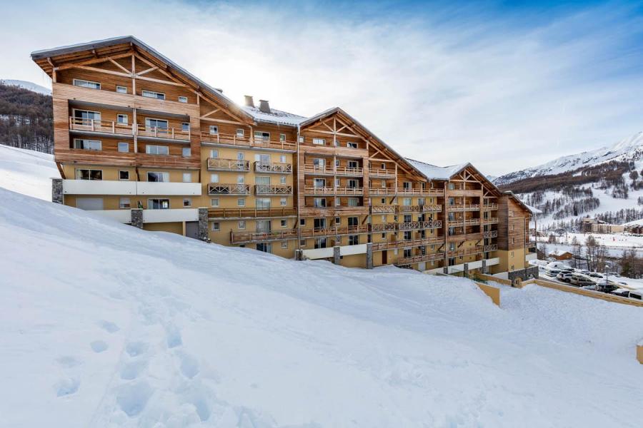 Skiverleih Résidence les Cimes du Val d'Allos - Val d'Allos - Draußen im Winter