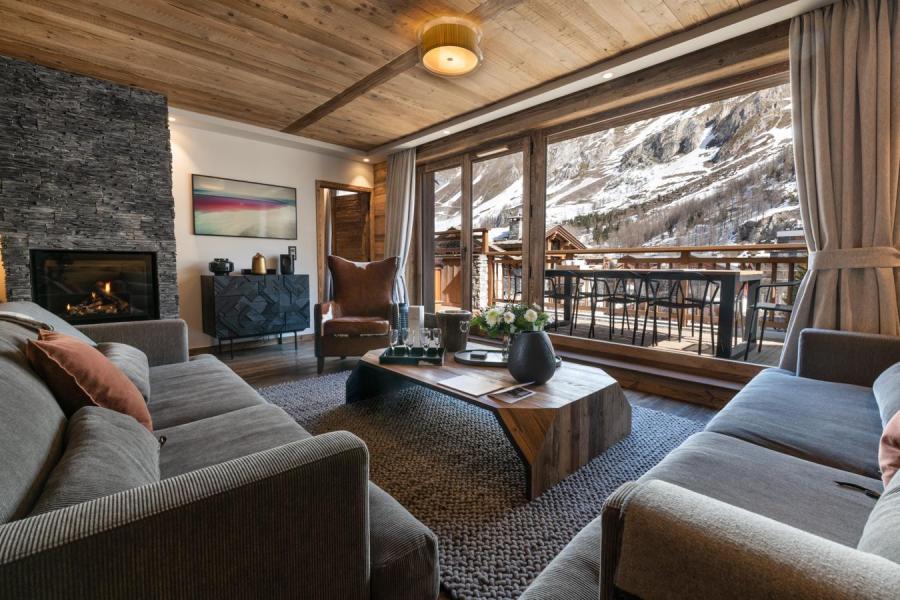 Rent in ski resort 4 room apartment cabin 6-8 people (03) - Alaska Lodge - Val d'Isère - Living room