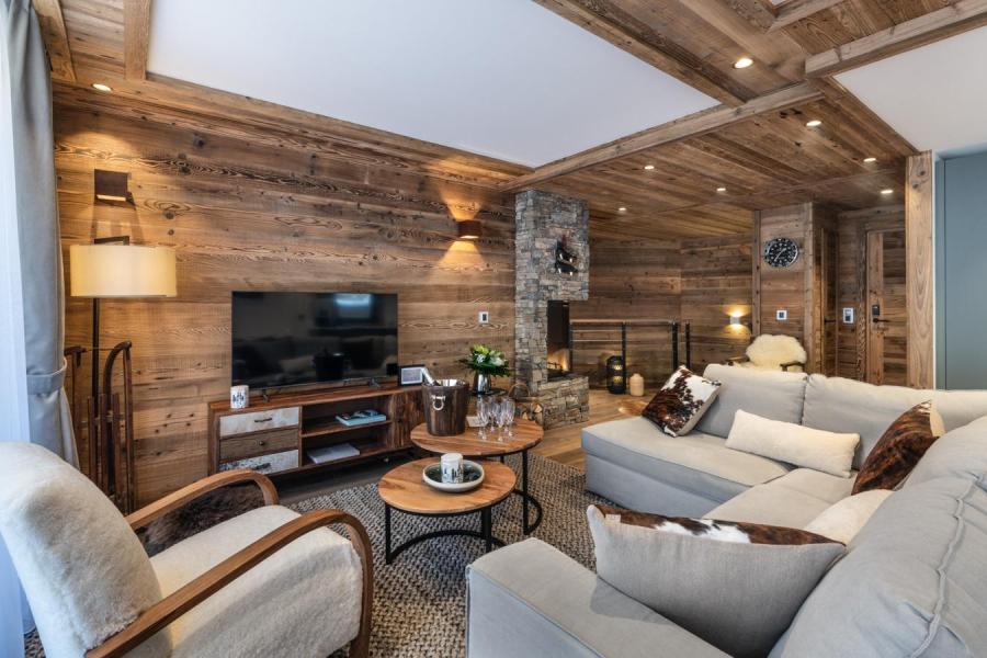 Skiverleih 4-Zimmer-Maisonette-Wohnung für 6-8 Personen (05) - Alaska Lodge - Val d'Isère - Wohnzimmer