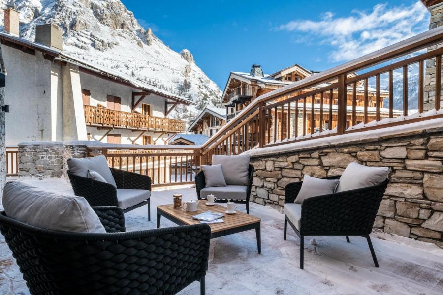 Skiverleih 5 Zimmer Maisonettewohnung für 10-12 Personen (04) - Alaska Lodge - Val d'Isère - Terrasse