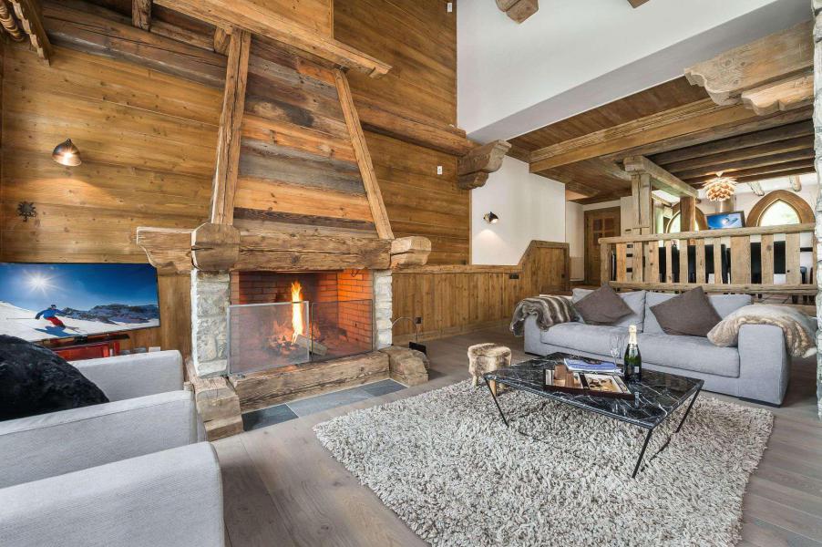 Ski verhuur Chalet quadriplex 6 kamers 10 personen - Chalet Petit Yéti - Val d'Isère - Woonkamer