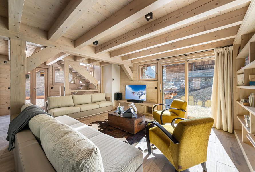 Rent in ski resort 6 room duplex chalet 11 people - Chalet Saint Joseph - Val d'Isère - Living room
