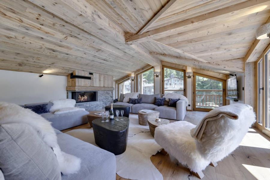 Ski verhuur Appartement duplex 5 kamers 8 personen (3) - Résidence Arolay - Val d'Isère - Woonkamer