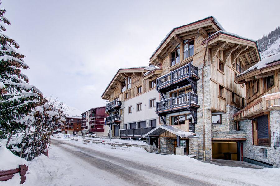 Rent in ski resort 5 room duplex apartment 10 people (2) - Résidence la Canadienne - Val d'Isère - Winter outside