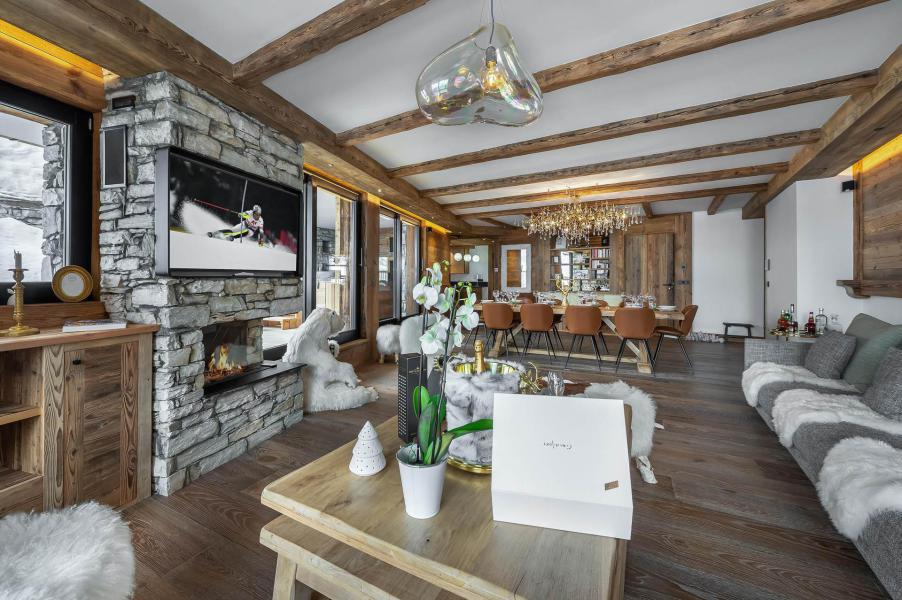 Rent in ski resort 6 room apartment 10 people (1) - Résidence la Face - Val d'Isère - Living room