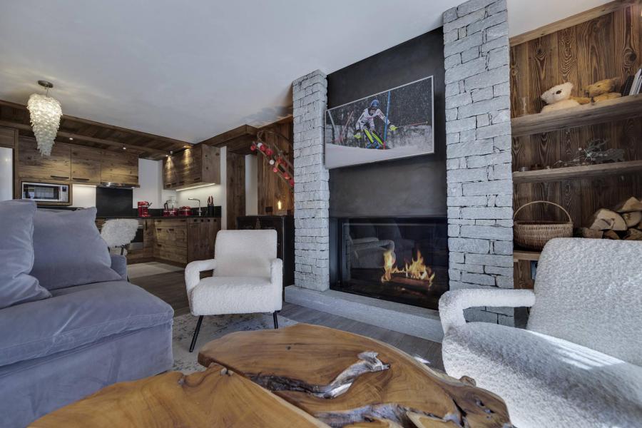 Ski verhuur Appartement 4 kamers 6 personen (102) - Résidence le Grizzly - Val d'Isère - Woonkamer