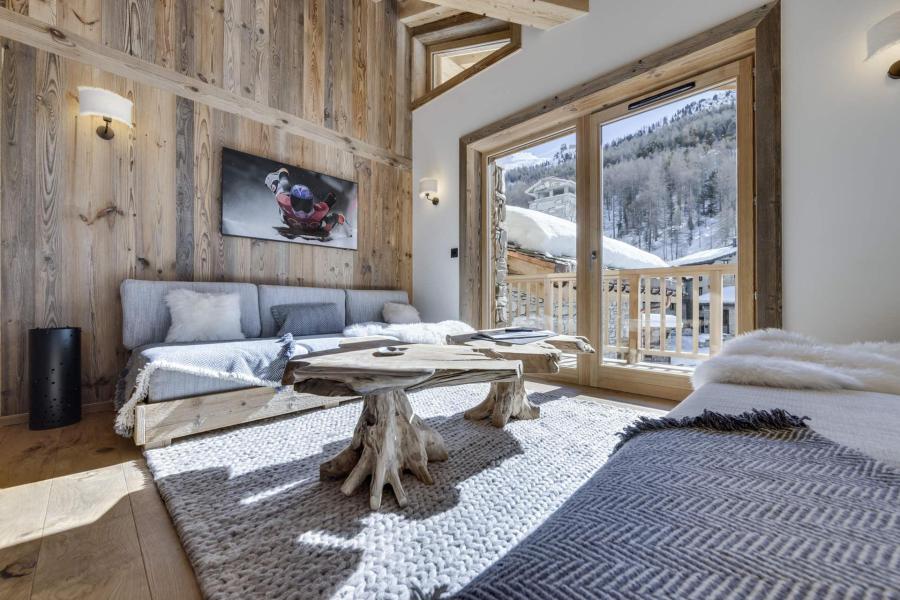 Rent in ski resort 4 room apartment cabin 6 people (RIVES 6) - Résidence les Rives de l'Isère - Val d'Isère - Living room