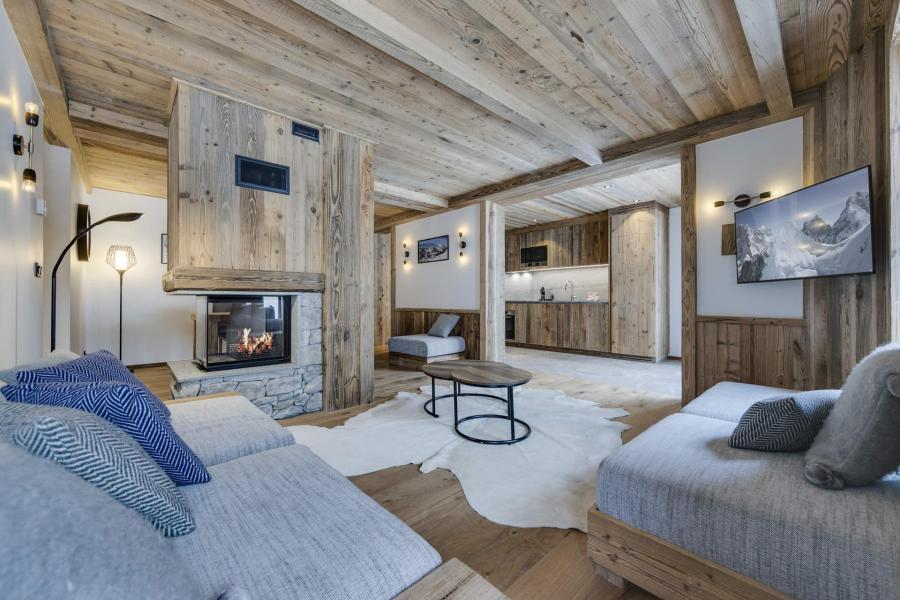 Ski verhuur Appartement 4 kamers 6 personen (RIVES 1) - Résidence les Rives de l'Isère - Val d'Isère - Woonkamer