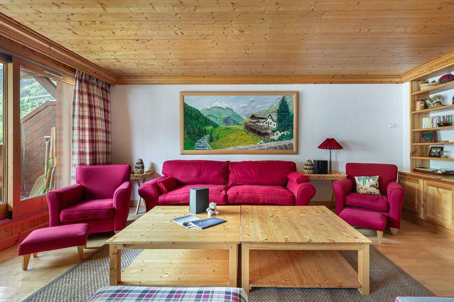 Rent in ski resort 4 room apartment 6 people (8) - Résidence les Santons - Val d'Isère - Living room