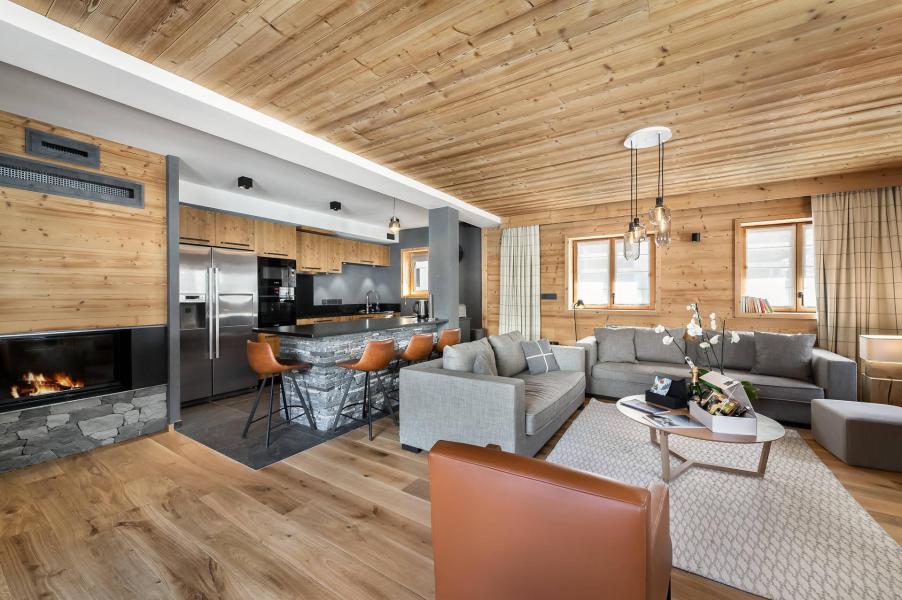 Ski verhuur Appartement 5 kamers 10 personen (22) - Résidence Myrtille - Val d'Isère - Woonkamer