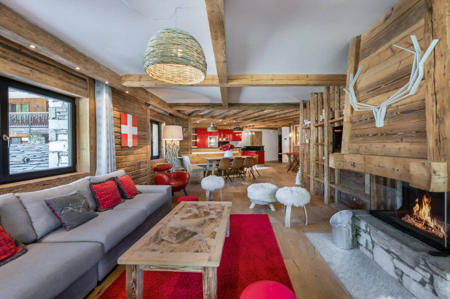 Ski verhuur Appartement 4 kamers 8 personen (23) - Résidence Savoie - Val d'Isère - Woonkamer