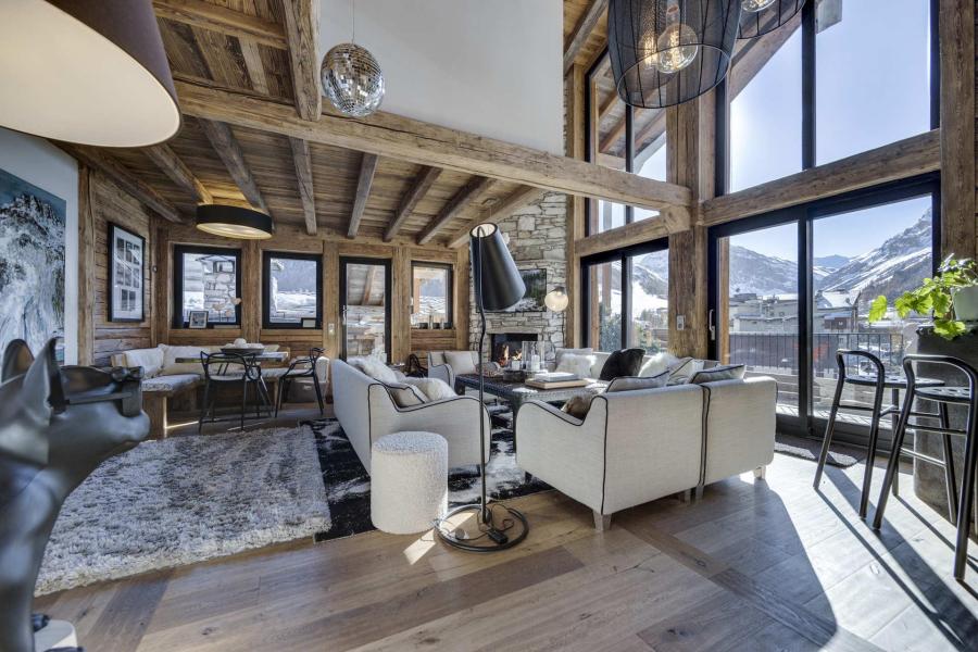 Ski verhuur Appartement duplex 6 kamers 10 personen (52) - Résidence Savoie - Val d'Isère - Woonkamer