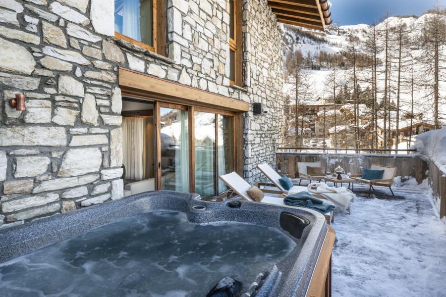 Rent in ski resort 5 room duplex apartment cabin 8-10 people (S1) - Silverstone - Val d'Isère - Terrace