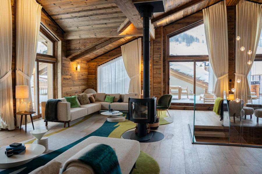 Rent in ski resort 7 room cabin triplex apartment 17 people (S7) - Silverstone - Val d'Isère - Living room